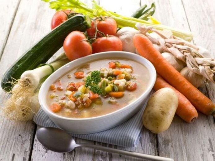 Sopa de legumes para gastrite
