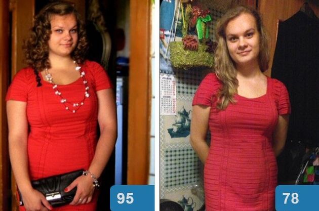 Meninas antes e depois de perder peso em 4 semanas com a dieta Maggi